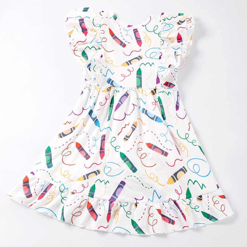 Crayola and Carry On Girls Back to School Dress