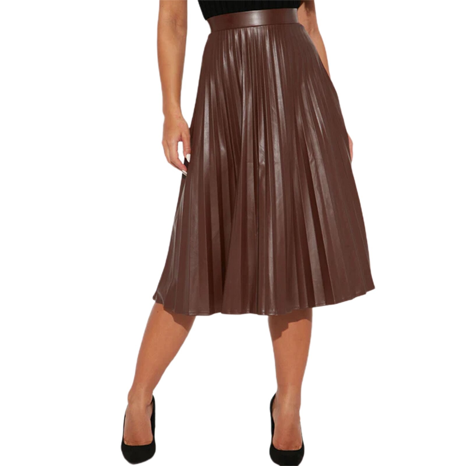 Pleated Leather Mommy and Me Mothers Skirt