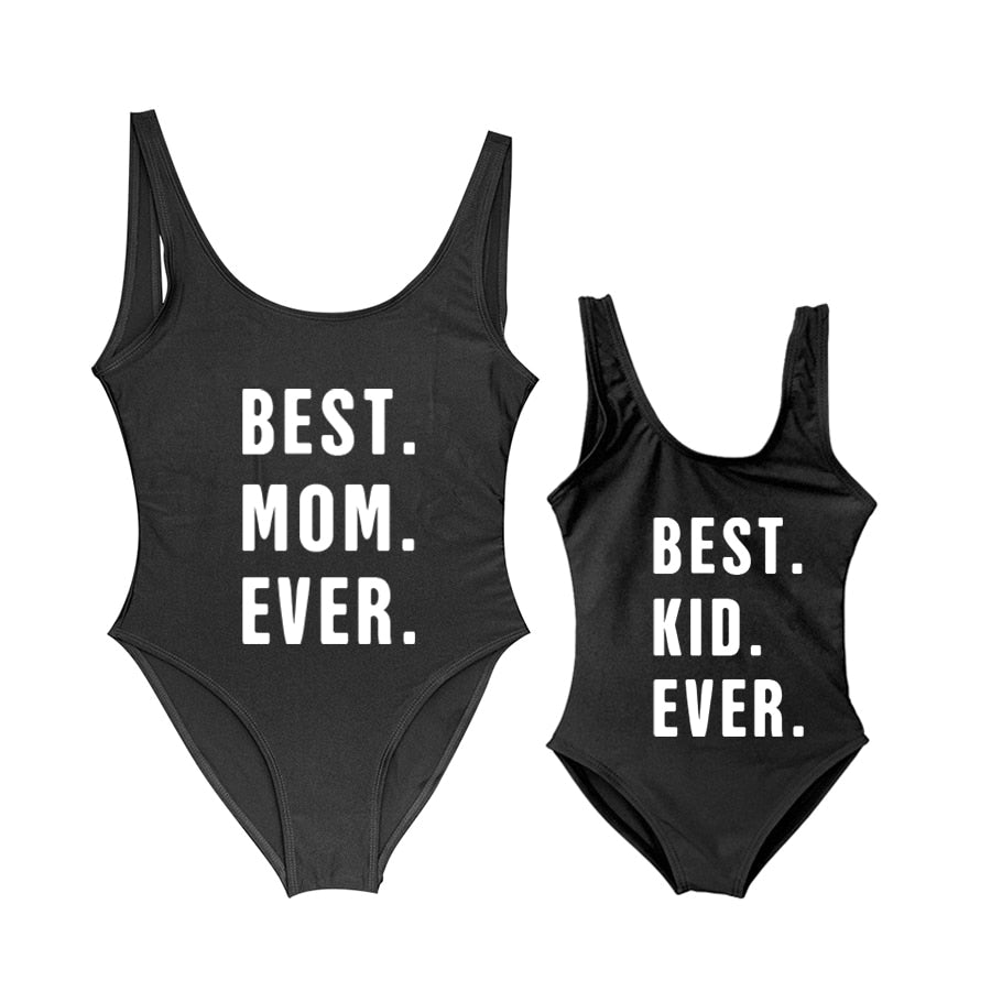 Besties Mommy and Me Mother Daughter Matching Swim Suit