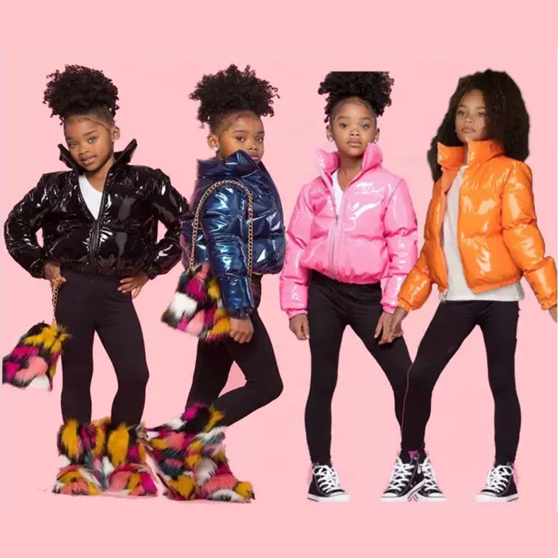 Matching Daughter Glossy Puffer Mommy and Me Jacket