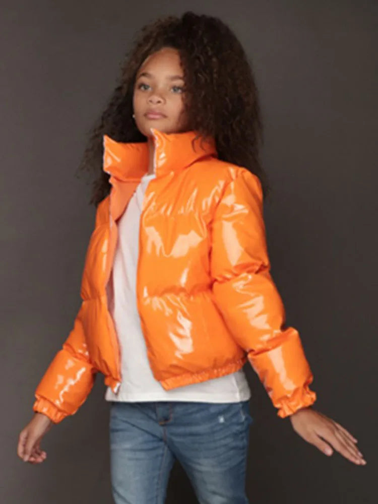 Matching Daughter Glossy Puffer Mommy and Me Jacket