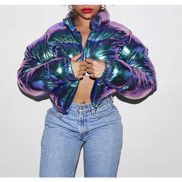 Matching Mothers Glossy Puffer Mommy and Me Jacket