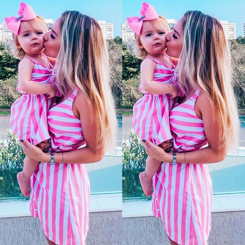 Stripes Sundress Mommy and Me Matching Mother Daughter