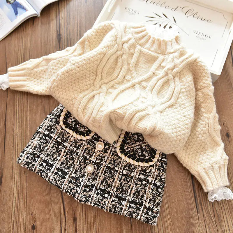 Matching Daughter Front Pocket Tweed  Mommy and Me Skirt