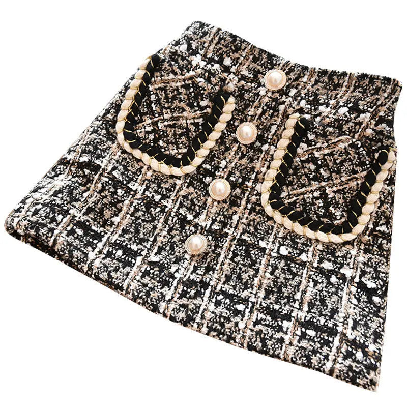 Matching Daughter Front Pocket Tweed  Mommy and Me Skirt