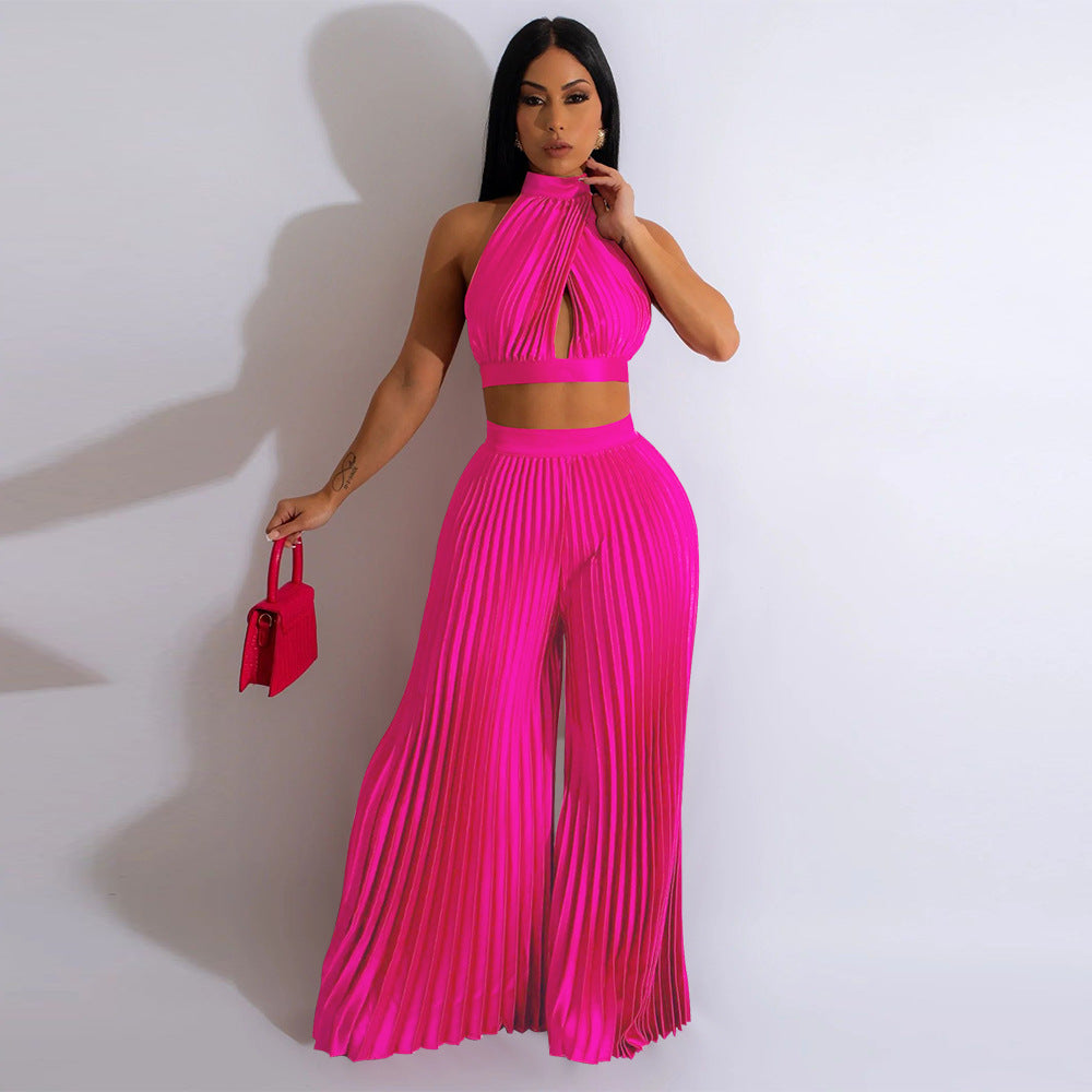 Pretty Pink Pleated Two Piece  Mommy and Me Mother Daughter Matching Set