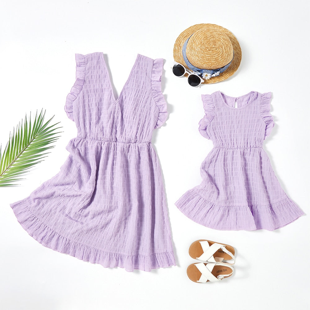 Matching Mother Daughter Lightly Lavender Dress
