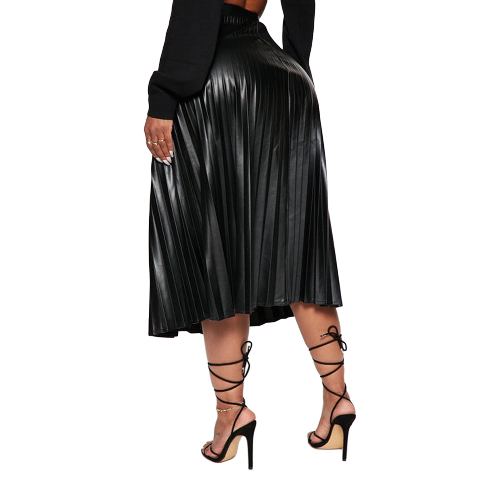 Pleated Leather Mommy and Me Mothers Skirt