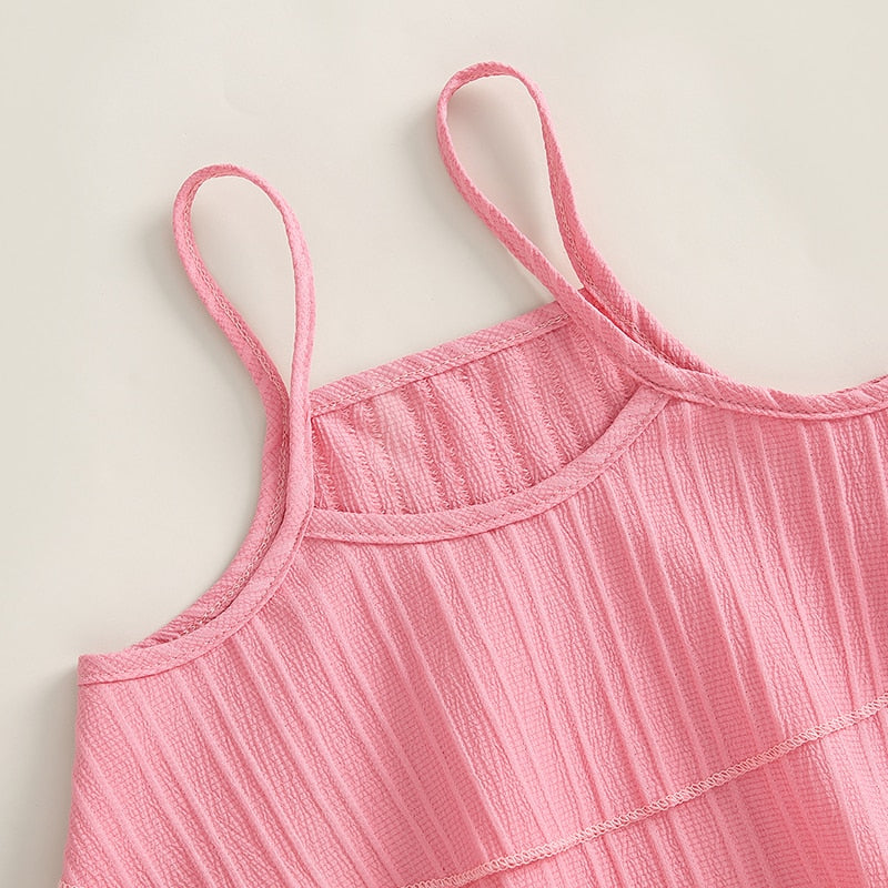 Pretty Pink Pleated Two Piece  Mommy and Me Mother Daughter Matching Set