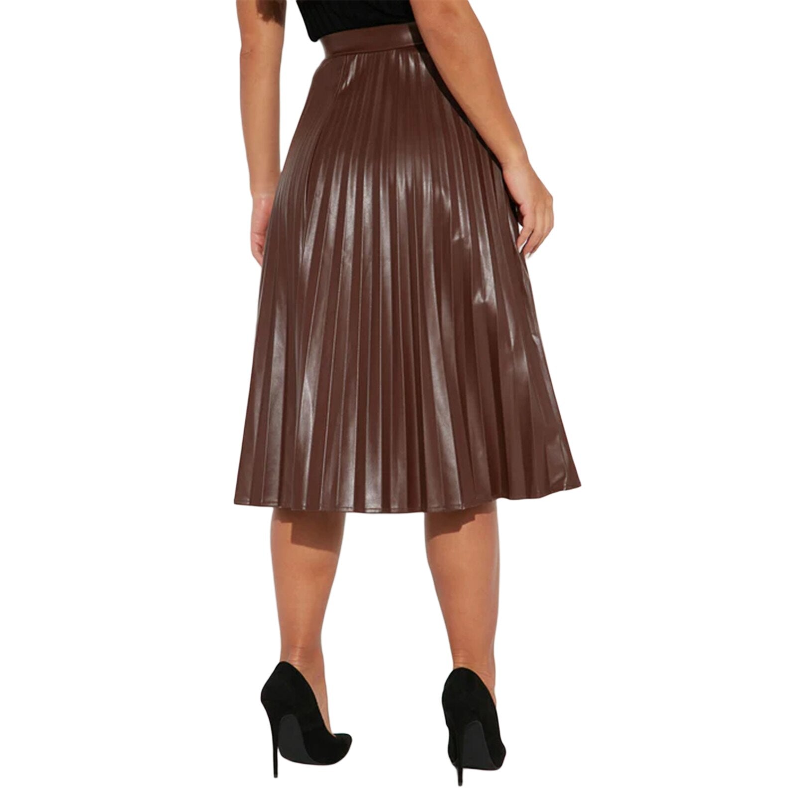 Pleated Leather Mommy and Me Mothers Skirt