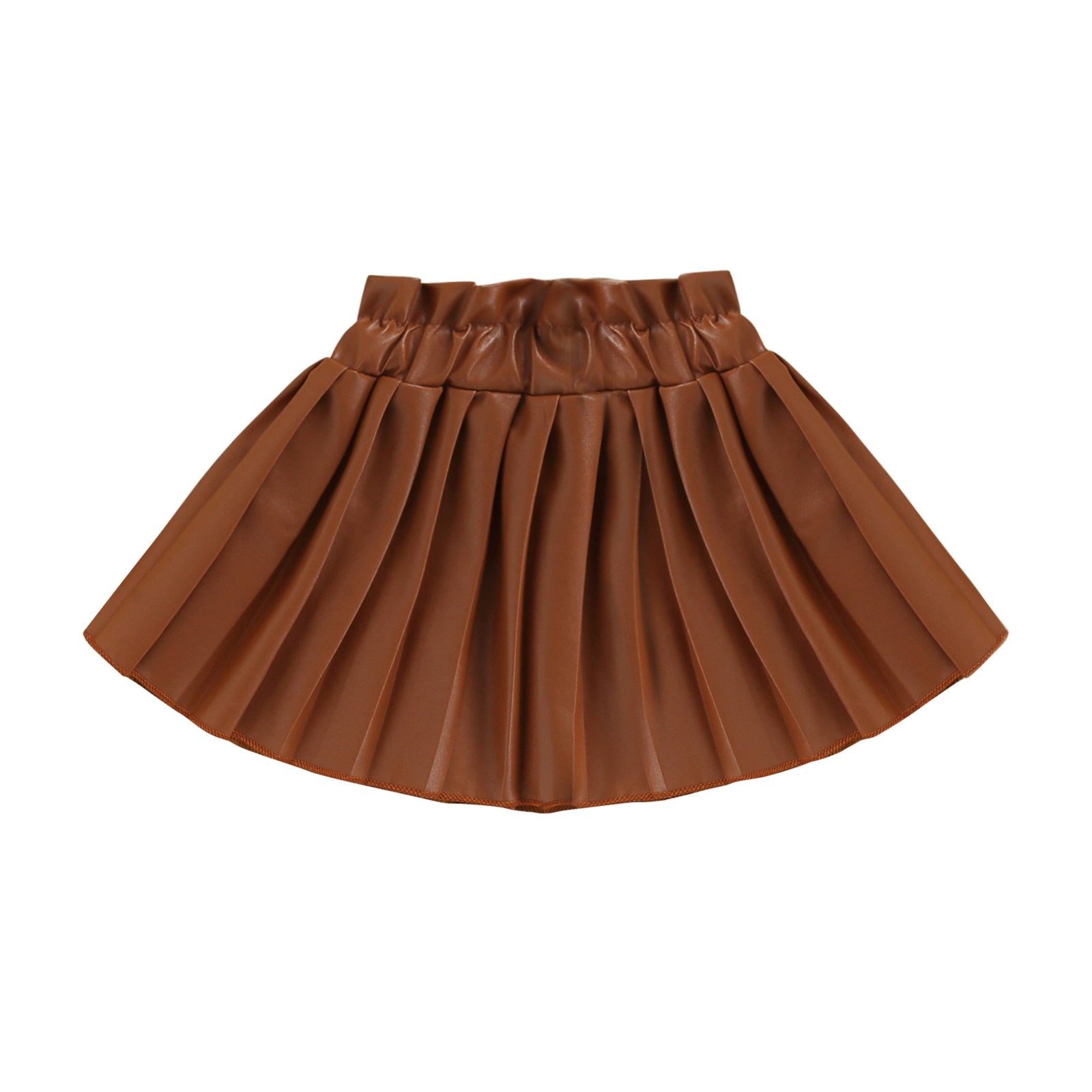 Pleated Leather Mommy and Me Daughters Skirt
