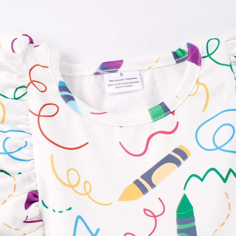 Crayola and Carry On Girls Back to School Dress