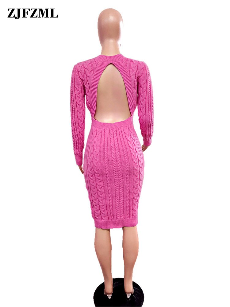 Cable Knit Sweater Dress